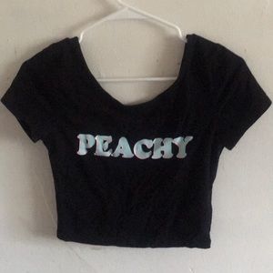 Black ‘Peachy’ crop top